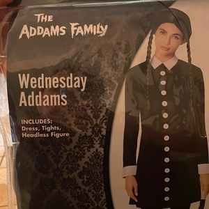 Wednesday Costume with candy hand